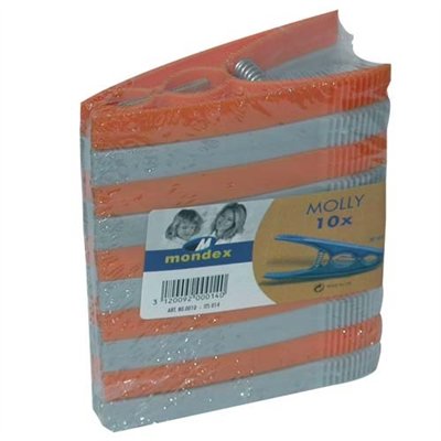 MONDEX - Pince linge plastique sachet 10 grand modèle