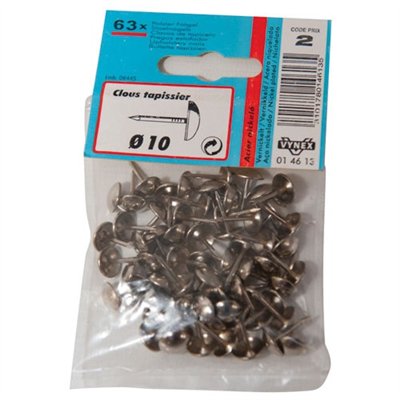 VYNEX - Clou tapissier nickelé 10mm sc