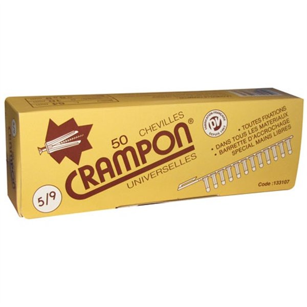 CRAMPON - Cheville crampon 5/9 boîte de 50