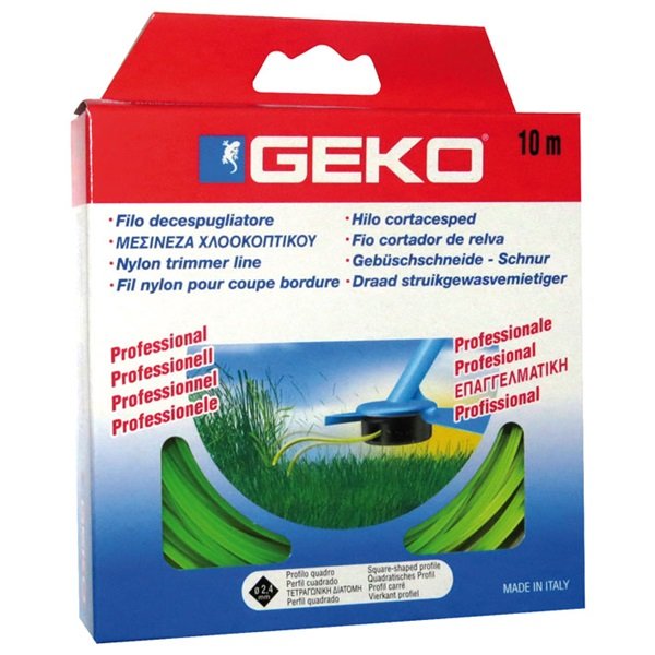 LYSTRA - Fil nylon carré pour coupe bordure D.2.4mmx10m