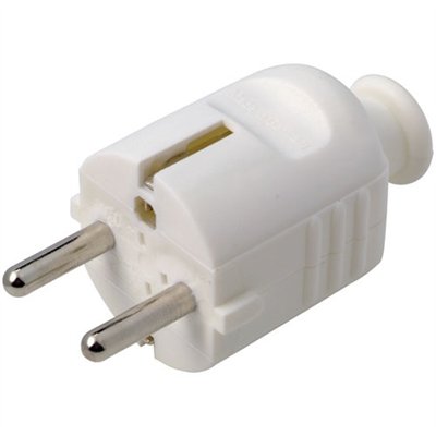 PROFILE  - Fiche mâle 2P+T 10/16A blanc blister