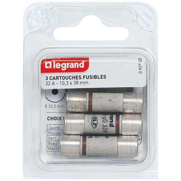 LEGRAND - Fusible à voyant 32a 10.3x38 blister de 3