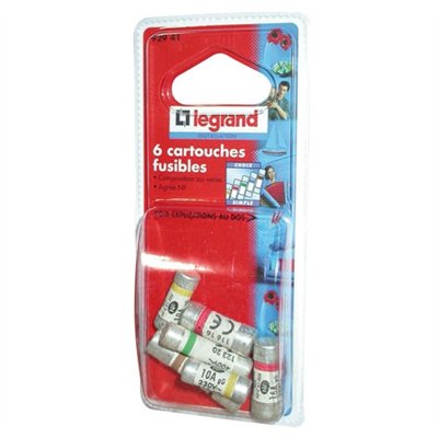 LEGRAND - Fusible sans voyant assortis blister de 6