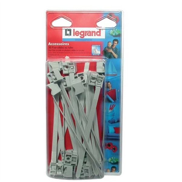 LEGRAND - Collier à embase fixe tube et cables sachet 20 pièces