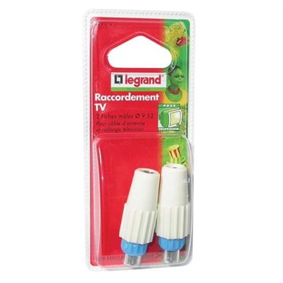 LEGRAND - Fiche TV mâle d.9.52 s/c de 2