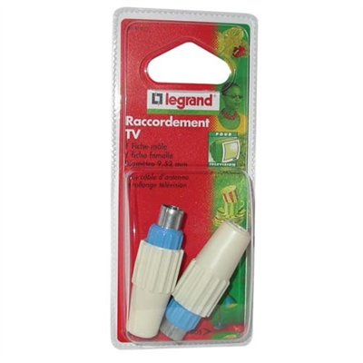 LEGRAND - Fiche TV mâle+femelle d.9.52 sc