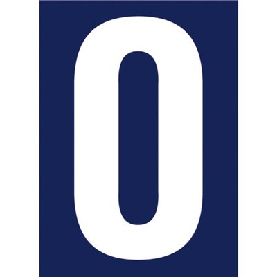 NOVAP - Chiffre adhésif N° rue 0 sur carte