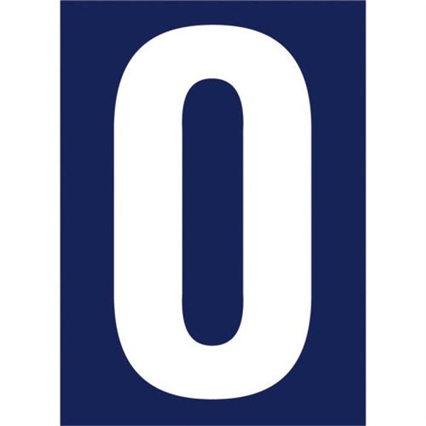 NOVAP - Chiffre adhésif N° rue 0 sur carte