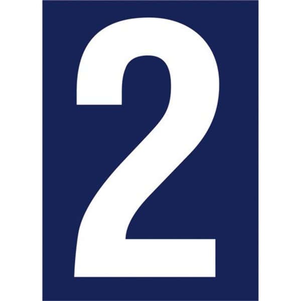 NOVAP - Chiffre adhésif N° rue 2 sur carte