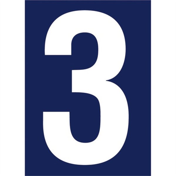 NOVAP - Chiffre adhésif N° rue 3 sur carte