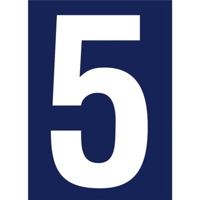 NOVAP - Chiffre adhésif N° rue 5 sur carte