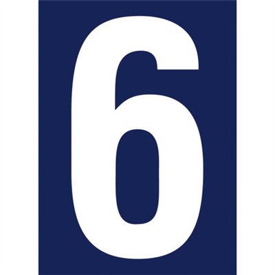 NOVAP - Chiffre adhésif N° rue 6 sur carte