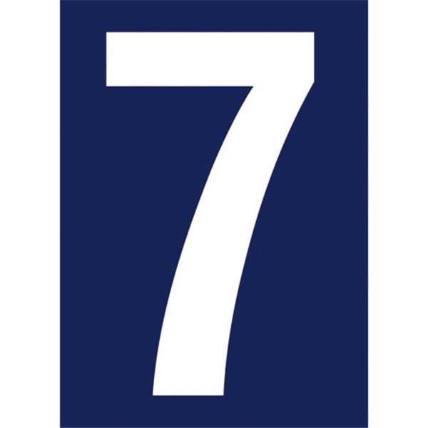 NOVAP - Chiffre adhésif N° rue 7 sur carte