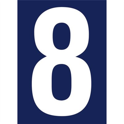 NOVAP - Chiffre adhésif N° rue 8 sur carte