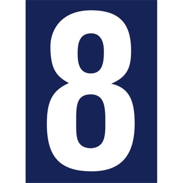 NOVAP - Chiffre adhésif N° rue 8 sur carte