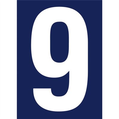 NOVAP - Chiffre adhésif N° rue 9 sur carte