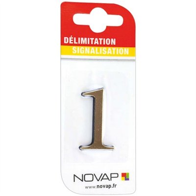 NOVAP - Chiffre autocollant 1 40mm or sur carte