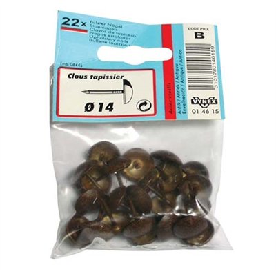 VYNEX - Clou tapissier doré vieilli 10mm  46p sc