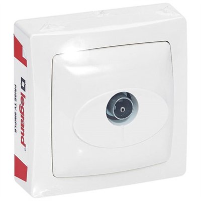 LEGRAND - Asl prise TV mâle 9.5mm blanc