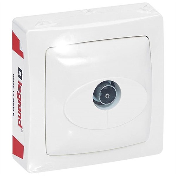 LEGRAND - Asl prise TV mâle 9.5mm blanc