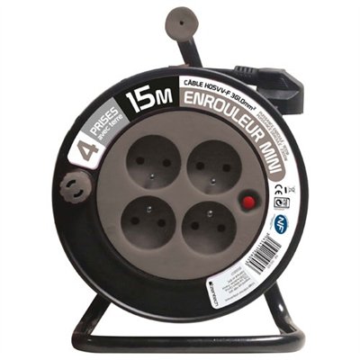 ZENITECH - Enrouleur 15 mètresr 3G 1mm taupe