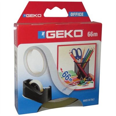 GEKO - Adhésif transparent pour dévidoir de bureau 19mm x 66m