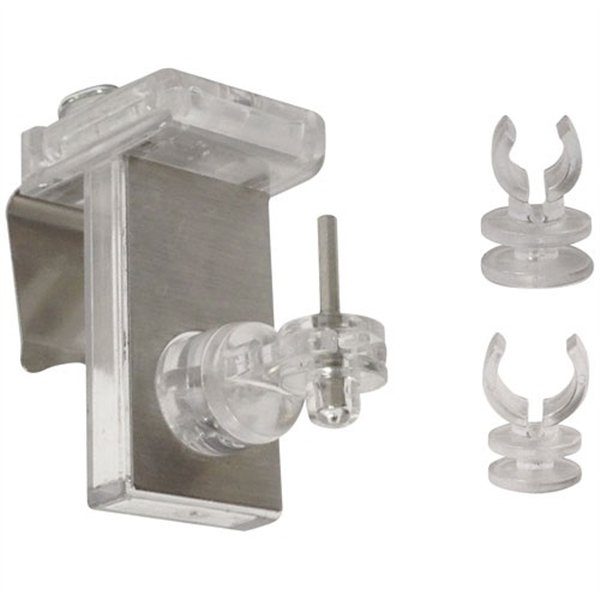 MOBOIS - supports clipvit 3 en 1 translucide/chrome x2