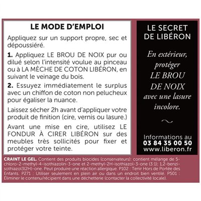 LIBERON - Brou de noix Liberon 500ml brun foncé