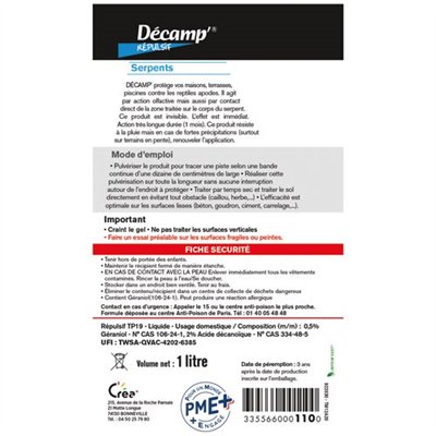DECAMP' - Répulsif serpent 1 litre crea