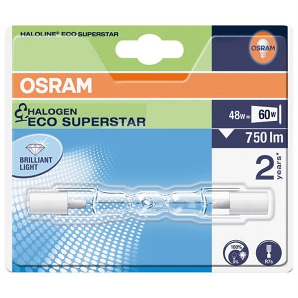 OSRAM - Tube r7s halogène  75mm  48W    bl
