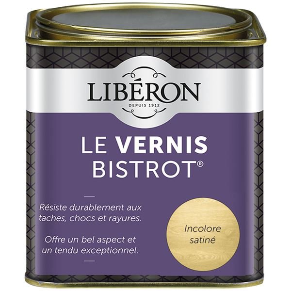 LIBERON - Vernis bistrot 0.5L satiné incolore