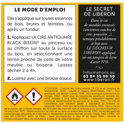 LIBERON - Cire Black bison 0.5L chêne moyen