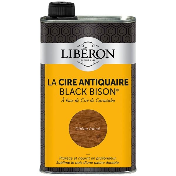 LIBERON - Cire Black bison 0.5L chêne foncé