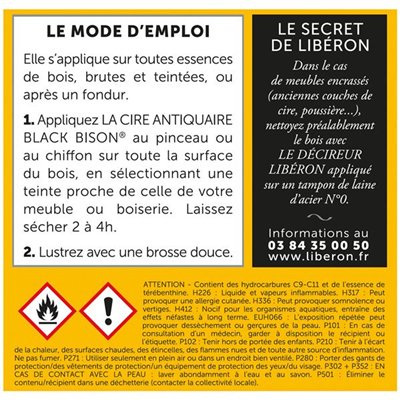 LIBERON - Cire Black bison 0.5L chêne foncé