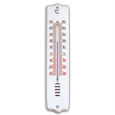 METALTEX - Thermomètre intérieur/extérieur plastique blanc