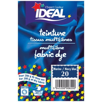 IDEAL - Teinture pour tissu multifibres - 15 g - bleu marine