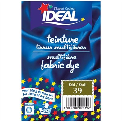 IDEAL - Teinture pour tissu multifibres - 15 g - kaki