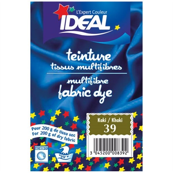 IDEAL - Teinture pour tissu multifibres - 15 g - kaki