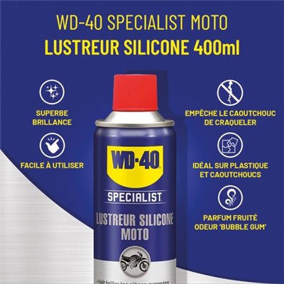 WD40 SPECIALIST MOTO - Lustreur Silicone Moto WD-40 SPECIALIST 400 mL