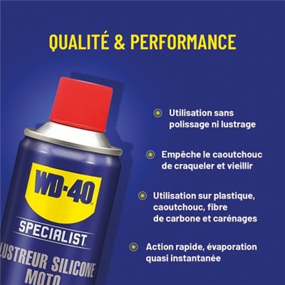 WD40 SPECIALIST MOTO - Lustreur Silicone Moto WD-40 SPECIALIST 400 mL