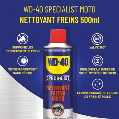 WD40 SPECIALIST MOTO - Wd40 moto nettoyant freins 500ml