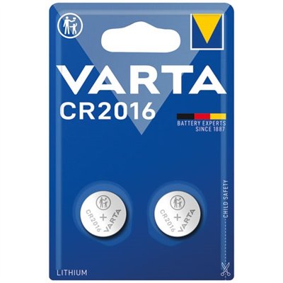 VARTA - Pile lithium bouton CR2016 blister de 2