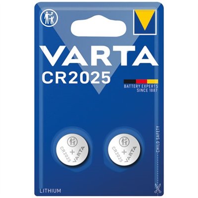VARTA - Pile lithium bouton CR2025 blister de 2