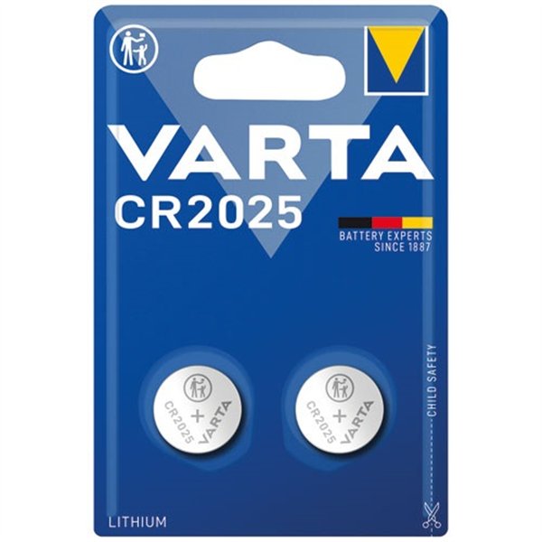 VARTA - Pile lithium bouton CR2025 blister de 2