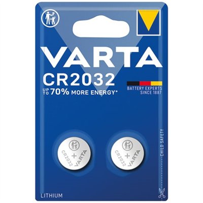 VARTA - Pile lithium bouton CR2032 blister de 2