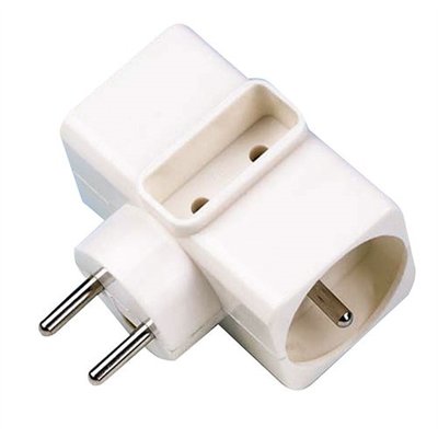 HBF - Triplite 2p+t 16a lateral blanc   vrac