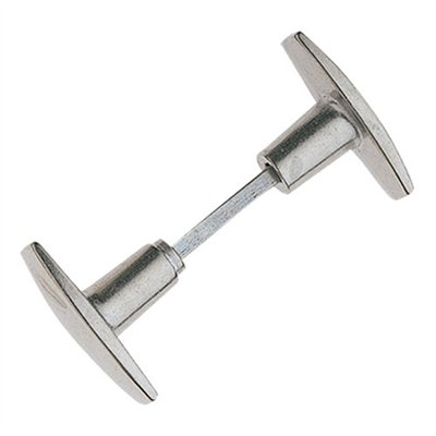 ALPERTEC - Bouton double carré de 6/7 aluminium poli