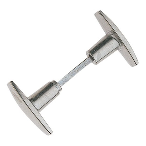 ALPERTEC - Bouton double carré de 6/7 aluminium poli