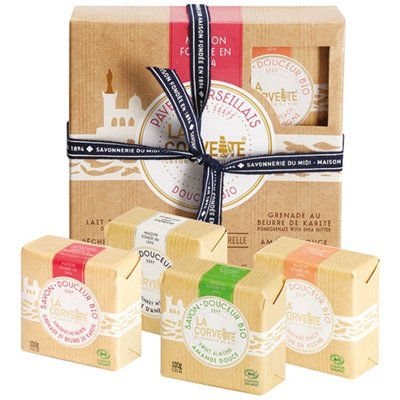 LA CORVETTE - Coffret Pavés Marseillais Douceur Bio - Cosmos Organic