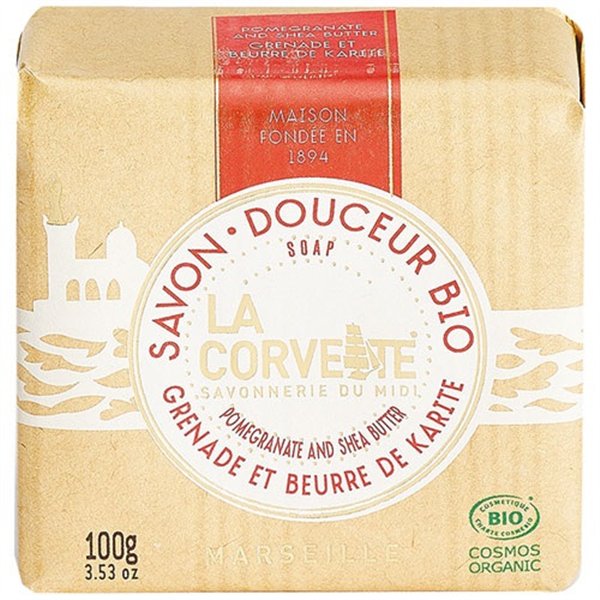 LA CORVETTE - Savon douceur bio karite grenade 100g kraft